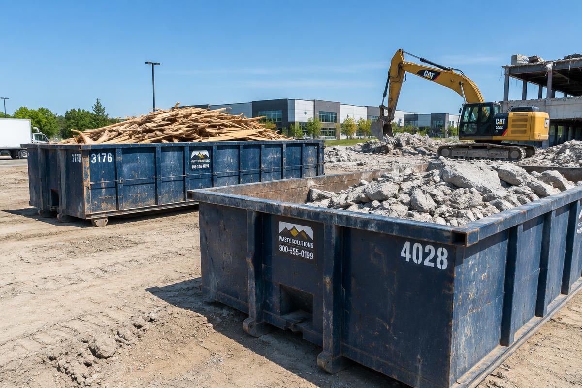 Demolition Debris Removal container at a Ventura County project