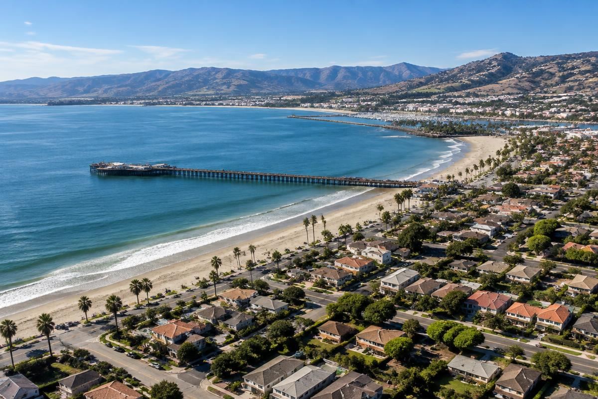 Aerial view of a Ventura County coastal community